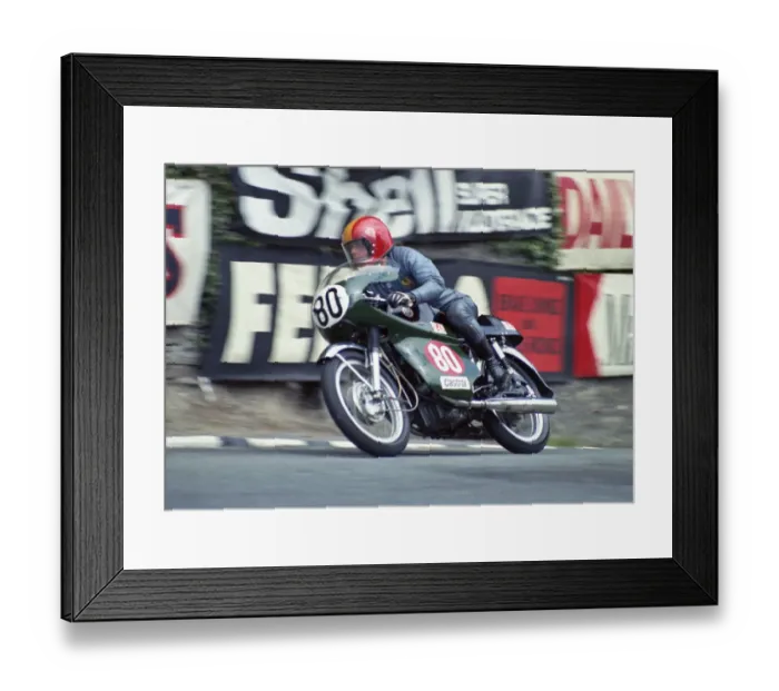 Framed Print : Derek Huxley (Honda) 1974 Production TT Framed Print : Derek Huxley (Honda) 1974 Production TT