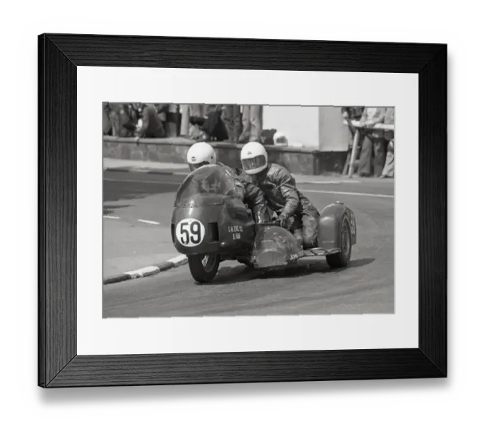 Framed Print : Mick Wortley & John Dovey (BSA) 1975 500 Sidecar TT Framed Print : Mick Wortley & John Dovey (BSA) 1975 500 Sidecar TT