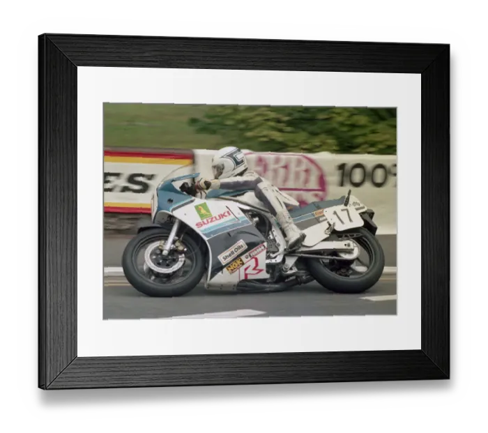 Framed Print : Graeme McGregor (Suzuki) 1986 Formula One TT