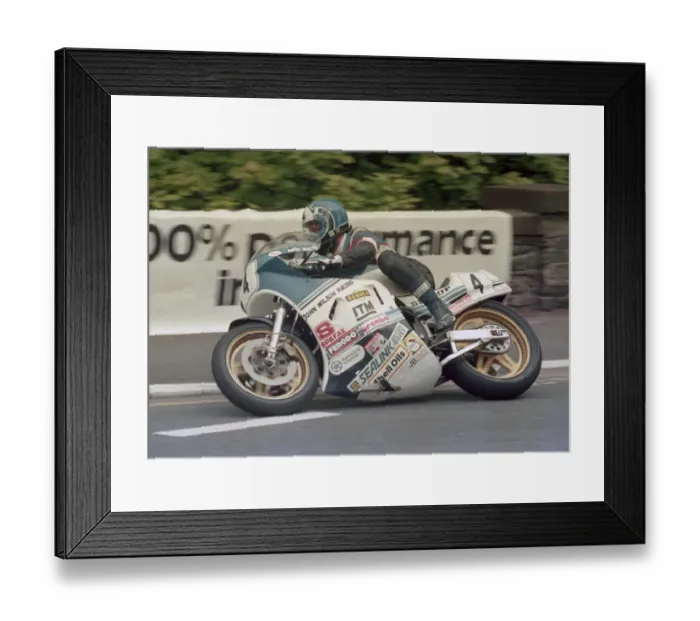 Framed Print : Andy McGladdery (Suzuki) 1986 Formula One TT Framed Print : Andy McGladdery (Suzuki) 1986 Formula One TT