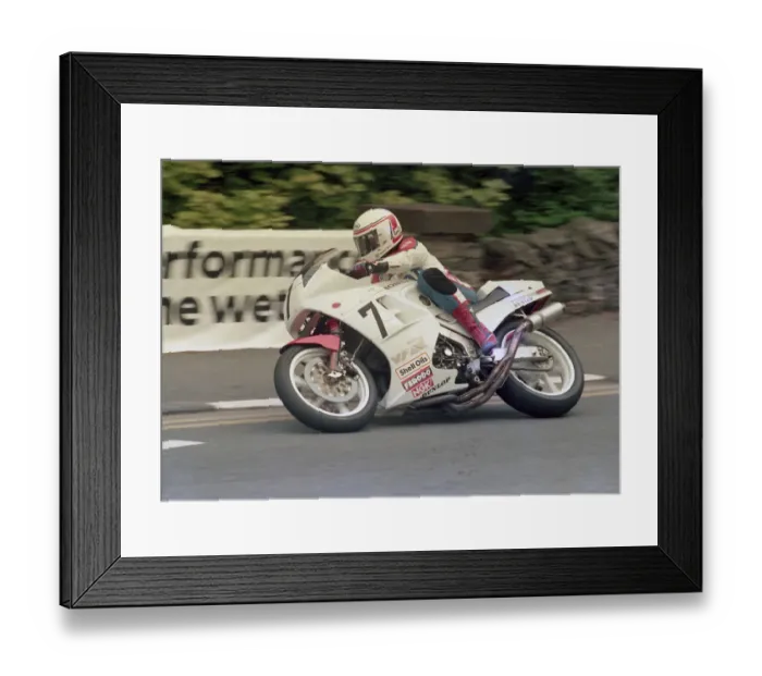 Framed Print : Geoff Johnson (Honda) 1986 Formula One TT Framed Print : Geoff Johnson (Honda) 1986 Formula One TT