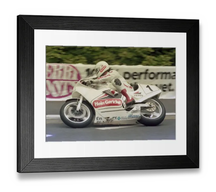 Framed Print : Klaus Klein (Suzuki) 1986 Formula One TT