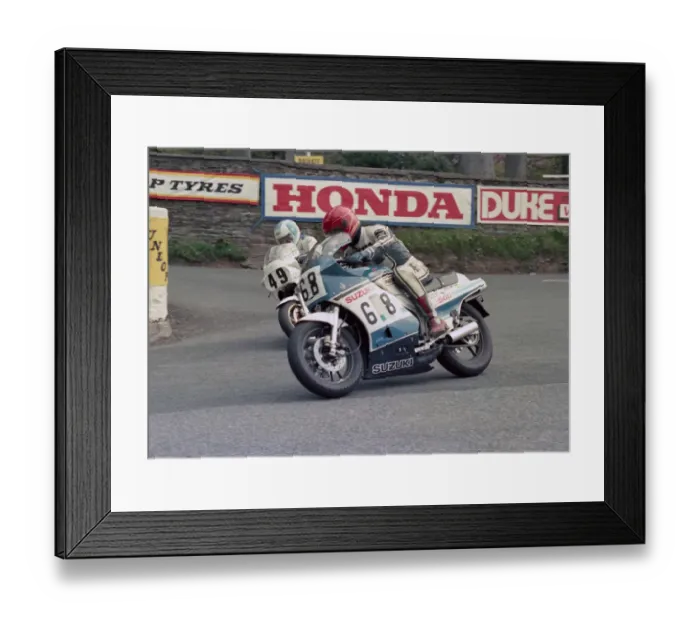Framed Print : Nigel Bryan & Richard Scoular (Suzuki) 1986 Formula One TT Framed Print : Nigel Bryan & Richard Scoular (Suzuki) 1986 Formula One TT