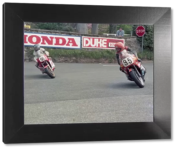 Dave Kerby (Honda) & Egmont Wimmeder (Harris Suzuki) 1986 Formula One TT