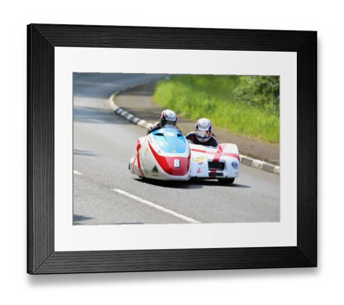 Framed Print : Conrad Harrison & Andrew Winkle (Honda) 2019 Sidecar TT Framed Print : Conrad Harrison & Andrew Winkle (Honda) 2019 Sidecar TT