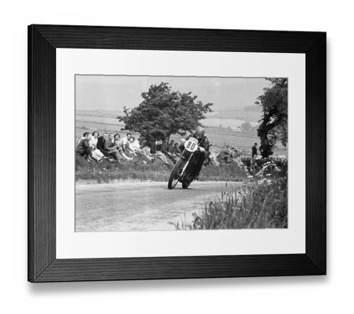 Framed Print : Charlie Gray (AJS) 1951 Junior TT Framed Print : Charlie Gray (AJS) 1951 Junior TT