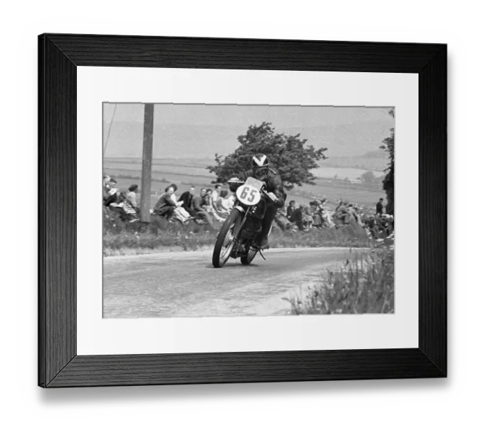 Framed Print : Arthur Wheeler (Velocette) 1951 Junior TT