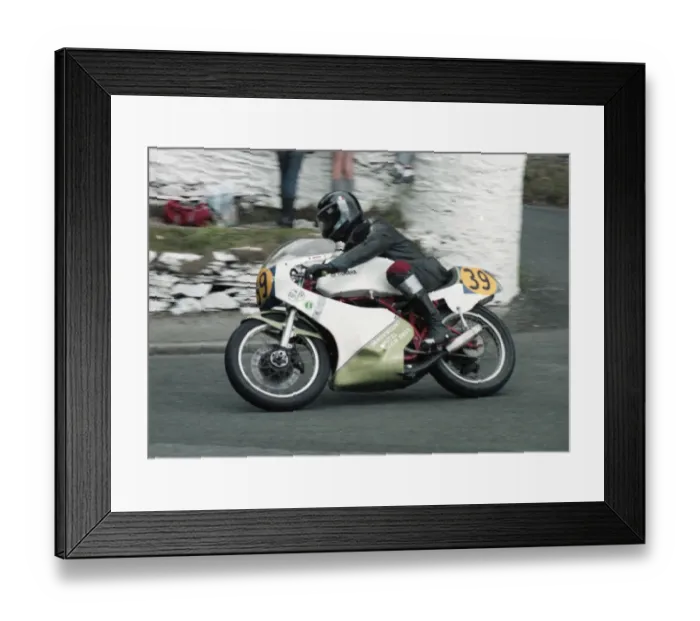 Framed Print : James McManus (Yamaha) 1984 Senior Manx Grand Prix Framed Print : James McManus (Yamaha) 1984 Senior Manx Grand Prix