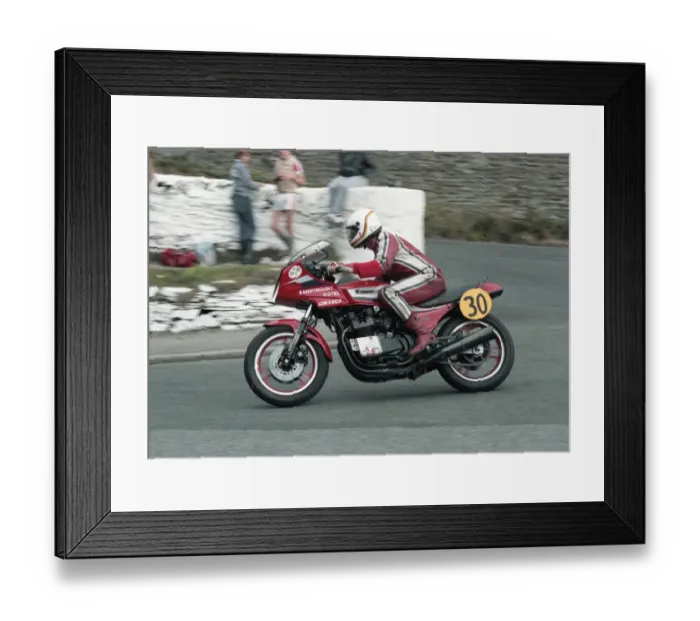 Framed Print : John McManus (Kawasaki) 1984 Senior Manx Grand Prix Framed Print : John McManus (Kawasaki) 1984 Senior Manx Grand Prix