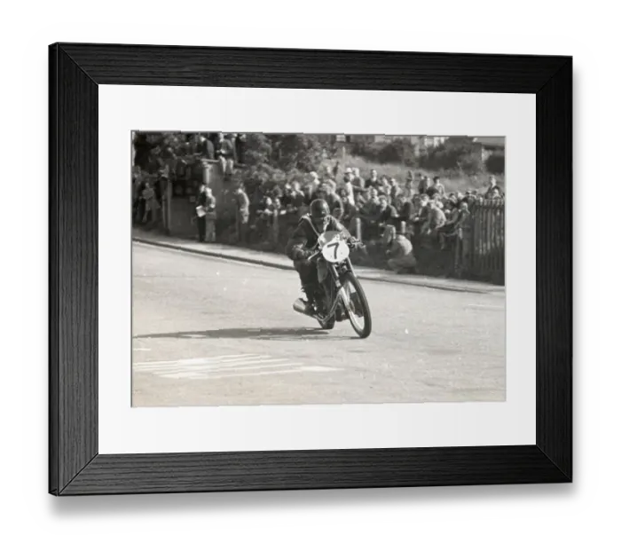 Framed Print : John Smith (AJS) 1949 Junior Manx Grand Prix Framed Print : John Smith (AJS) 1949 Junior Manx Grand Prix