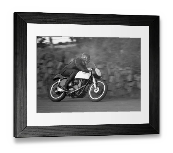 Framed Print : Ian Ablett (AJS) 1962 Junior Manx Grand Prix practice Framed Print : Ian Ablett (AJS) 1962 Junior Manx Grand Prix practice