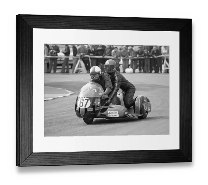Framed Print : Tony Greening & David Carr (TG Weslake) 1975 Sidecar 1000 TT Framed Print : Tony Greening & David Carr (TG Weslake) 1975 Sidecar 1000 TT
