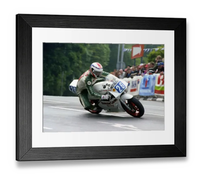 Framed Print : Richard Coates (Yamaha) 1991 Junior TT