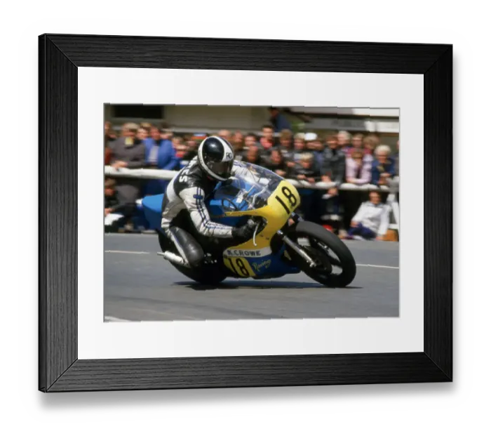 Framed Print : Richard Coates (Yamaha) 1985 Senior TT