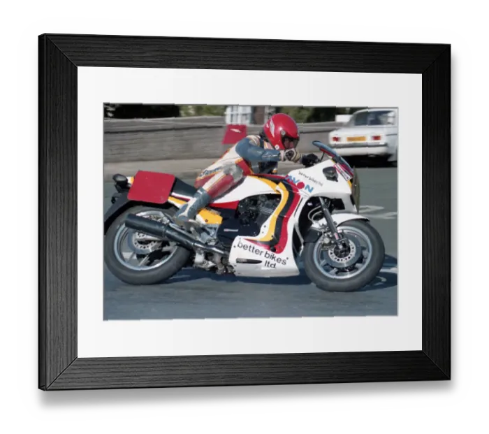 Framed Print : Howard Selby (Kawasaki) 1985 Senior TT Framed Print : Howard Selby (Kawasaki) 1985 Senior TT