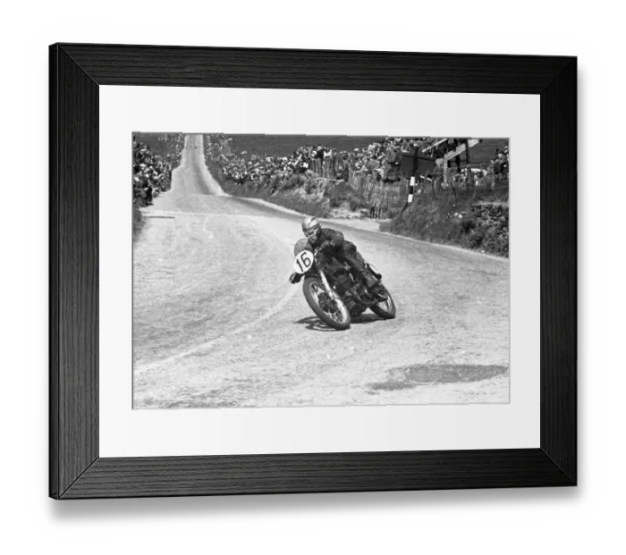 Framed Print : Eric Hardy (AJS) 1953 Senior TT Framed Print : Eric Hardy (AJS) 1953 Senior TT
