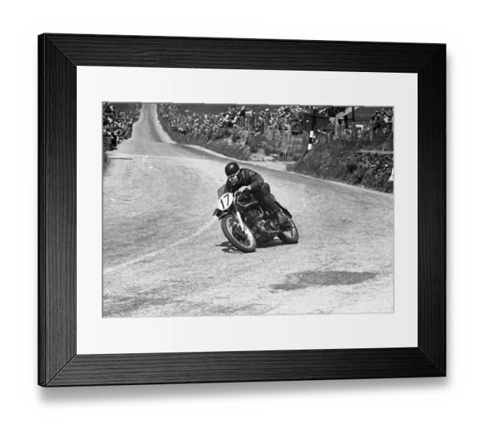 Framed Print : Ken Prince (AJS) 1953 Senior TT Framed Print : Ken Prince (AJS) 1953 Senior TT