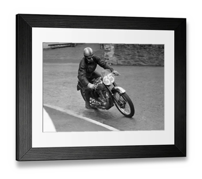Framed Print : Eric Baker (BSA) 1949 Junior Clubman TT Framed Print : Eric Baker (BSA) 1949 Junior Clubman TT
