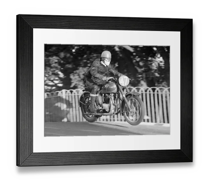 Framed Print : Jacques Pache (Triumph) 1949 Senior Clubman TT Framed Print : Jacques Pache (Triumph) 1949 Senior Clubman TT