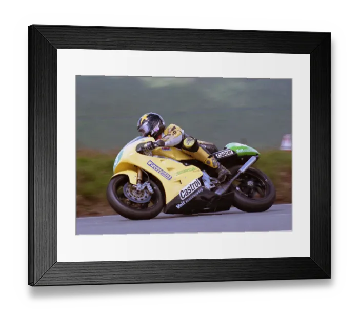 Framed Print : Henrik Voit (Honda) 1999 Lightweight 250 TT