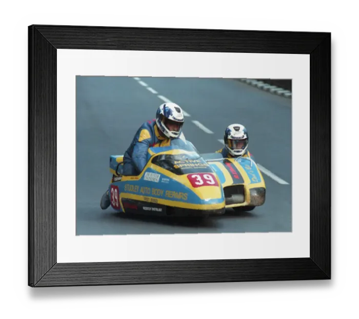 Framed Print : Martin Waters & Tim Jarvis (Molyneux Honda) 1996 Sidecar TT Framed Print : Martin Waters & Tim Jarvis (Molyneux Honda) 1996 Sidecar TT