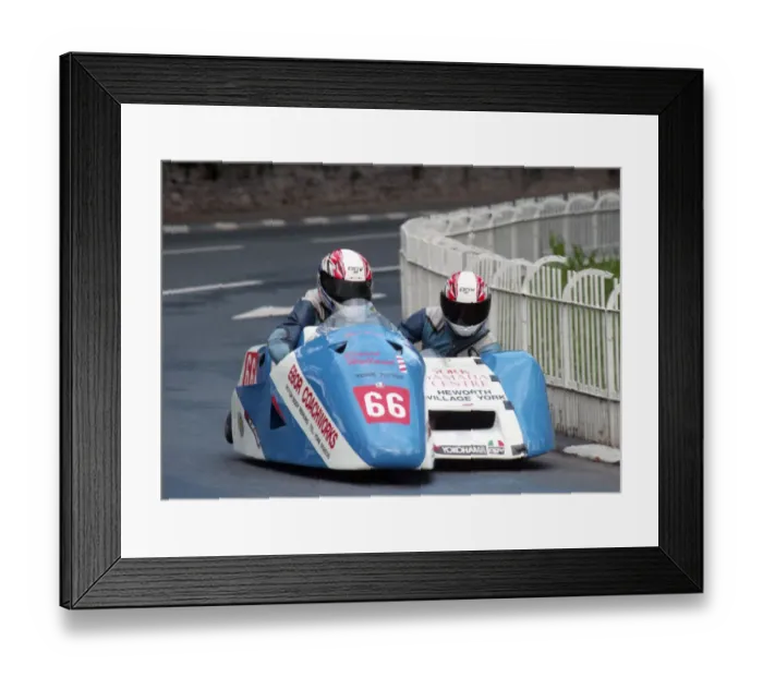 Framed Print : Mick Hudson & Norm Oxley (Baker Yamaha) 1996 Sidecar TT Framed Print : Mick Hudson & Norm Oxley (Baker Yamaha) 1996 Sidecar TT