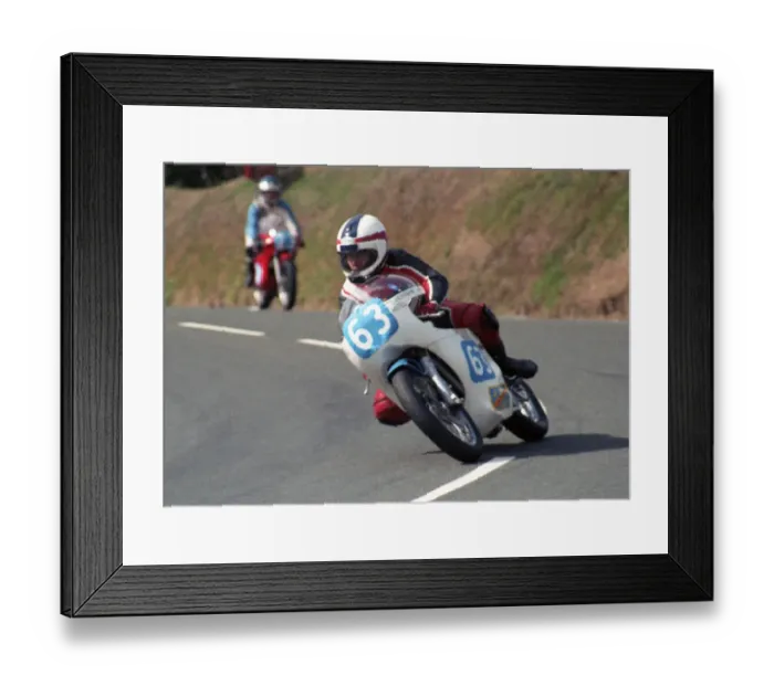 Framed Print : Martin Page (AJS) 1989 Junior Classic Manx Grand Prix Framed Print : Martin Page (AJS) 1989 Junior Classic Manx Grand Prix
