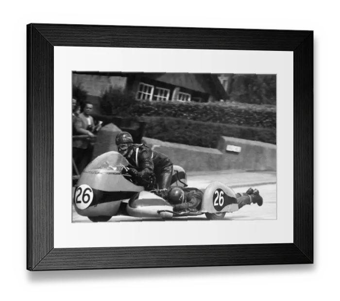 Framed Print : Chris Vincent & Eric Hardy (BSA) 1960 Sidecar TT Framed Print : Chris Vincent & Eric Hardy (BSA) 1960 Sidecar TT