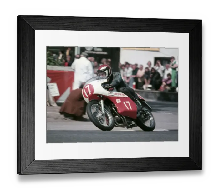 Framed Print : Sam McClements (Honda) 1976 Production TT Framed Print : Sam McClements (Honda) 1976 Production TT