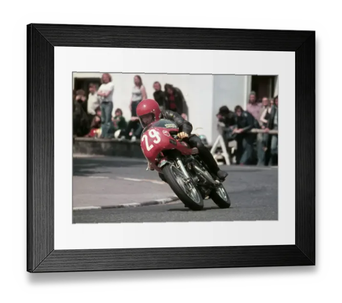 Framed Print : John Stephens (Honda) 1976 Production TT Framed Print : John Stephens (Honda) 1976 Production TT