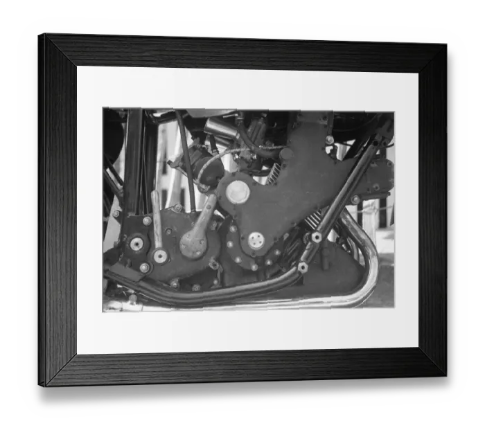 Framed Print : Rod Coleman (AJS) 1953 Senior TT weight-in Framed Print : Rod Coleman (AJS) 1953 Senior TT weight-in