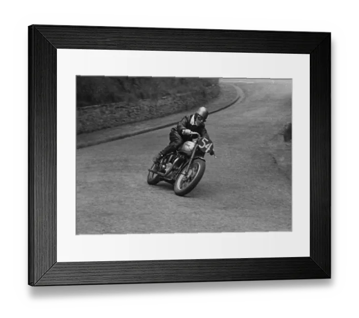 Framed Print : Mick Featherstone (Triumph} 1950 Senior Clubman TT Framed Print : Mick Featherstone (Triumph} 1950 Senior Clubman TT