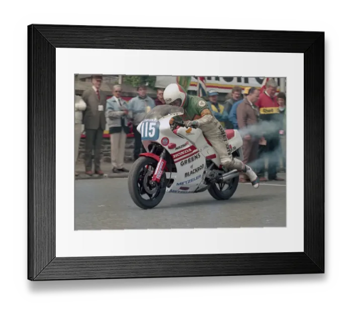 Framed Print : Pete Bateson (Honda) 1986 Production D TT Framed Print : Pete Bateson (Honda) 1986 Production D TT
