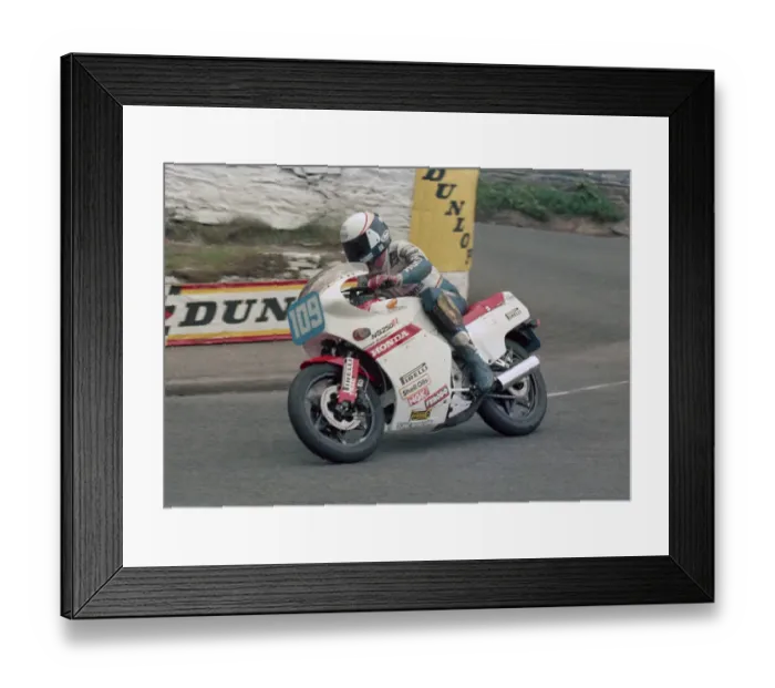 Framed Print : Roger Burnett (Honda) 1986 Production D TT Framed Print : Roger Burnett (Honda) 1986 Production D TT