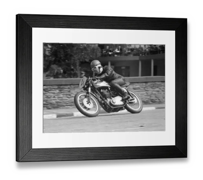 Framed Print : Colin Broughton (BSA) 1956 Senior Manx Grand Prix Framed Print : Colin Broughton (BSA) 1956 Senior Manx Grand Prix