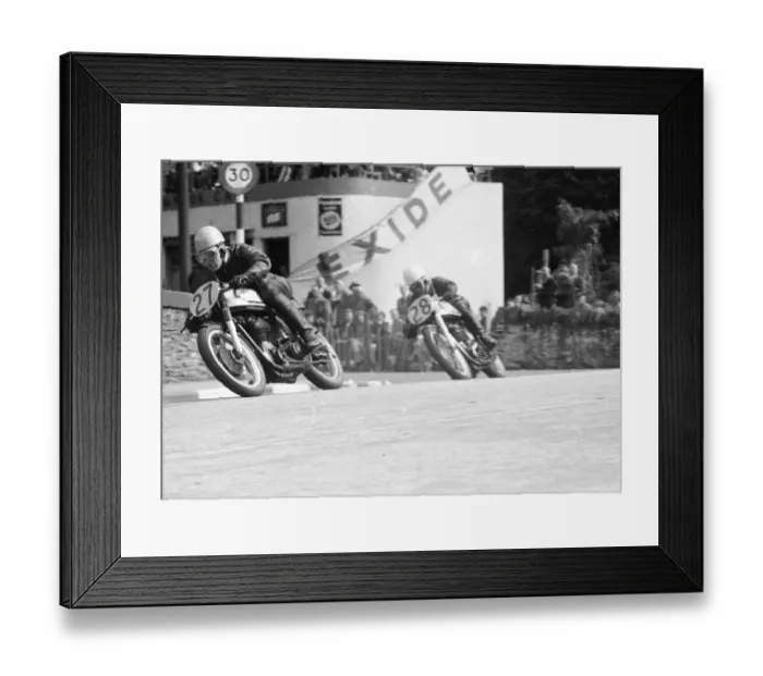 Framed Print : A E Evans (Norton) 1956 Senior Manx Grand Prix Framed Print : A E Evans (Norton) 1956 Senior Manx Grand Prix
