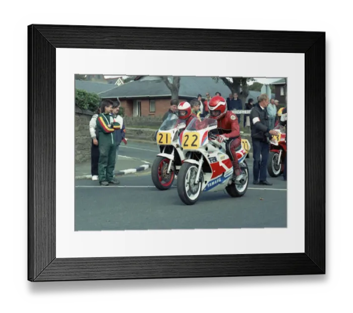 Framed Print : Andy Knowles (Yamaha) & Greg Broughton (Yamaha) 1989 Senior Manx Grand Prix Framed Print : Andy Knowles (Yamaha) & Greg Broughton (Yamaha) 1989 Senior Manx Grand Prix