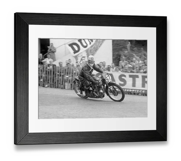 Framed Print : Angus Herbert (Norton) 1950 Senior Clubman TT Framed Print : Angus Herbert (Norton) 1950 Senior Clubman TT