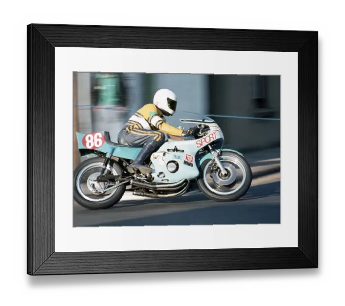 Framed Print : Barry Lees (Kawasaki) 1975 Production TT Framed Print : Barry Lees (Kawasaki) 1975 Production TT