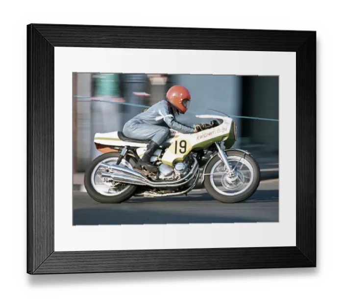 Framed Print : Stan Wright (Honda) 1975 Production TT Framed Print : Stan Wright (Honda) 1975 Production TT