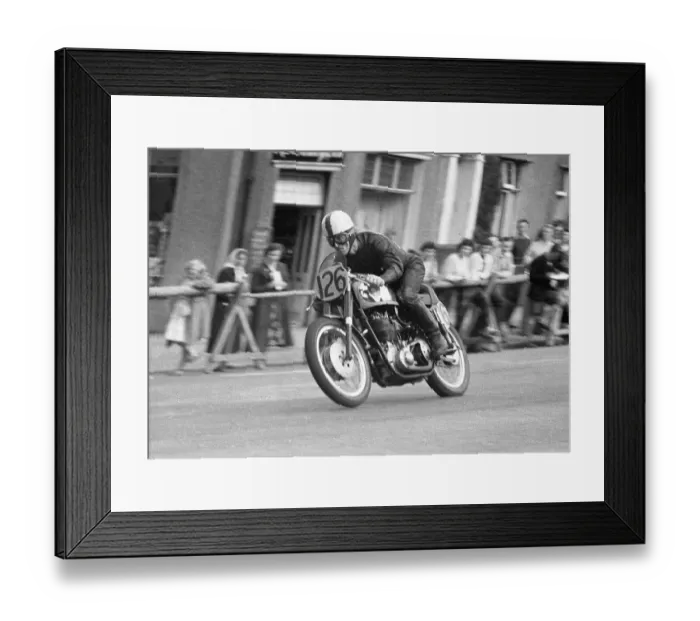 Framed Print : Cyril Huxley (BSA) 1957 Junior Newcomers Manx Grand Prix Framed Print : Cyril Huxley (BSA) 1957 Junior Newcomers Manx Grand Prix