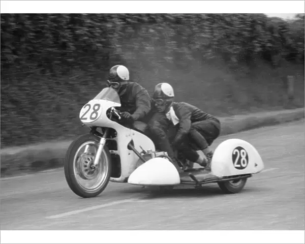 Jim Bollington & Don Simpson (Triumph) 1960 Sidecar TT