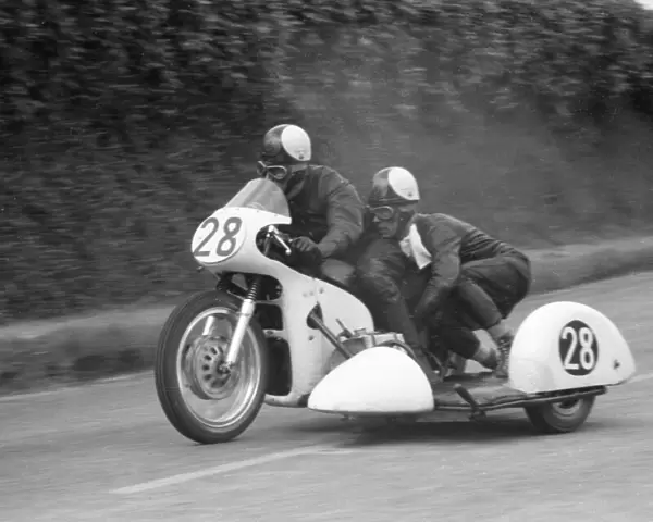 Jim Bollington & Don Simpson (Triumph) 1960 Sidecar TT