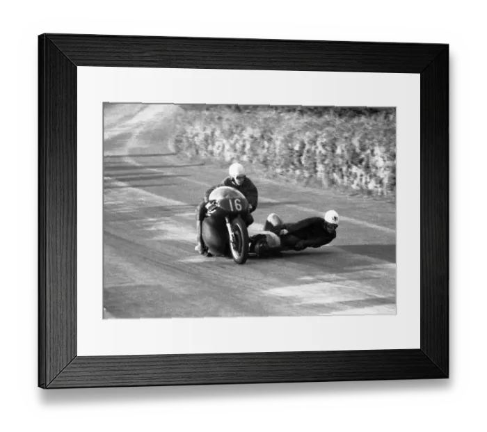 Framed Print : Peter Woollett & C F Campbell (Norton) 1960 Sidecar TT Framed Print : Peter Woollett & C F Campbell (Norton) 1960 Sidecar TT