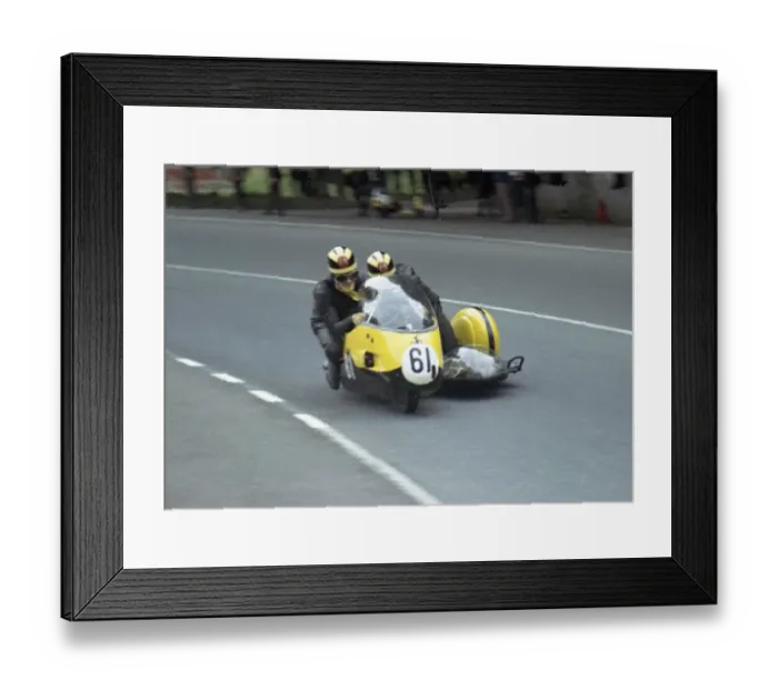 Framed Print : Peter Scales & J L Ferguson (Triumph) 1966 Sidecar TT Framed Print : Peter Scales & J L Ferguson (Triumph) 1966 Sidecar TT
