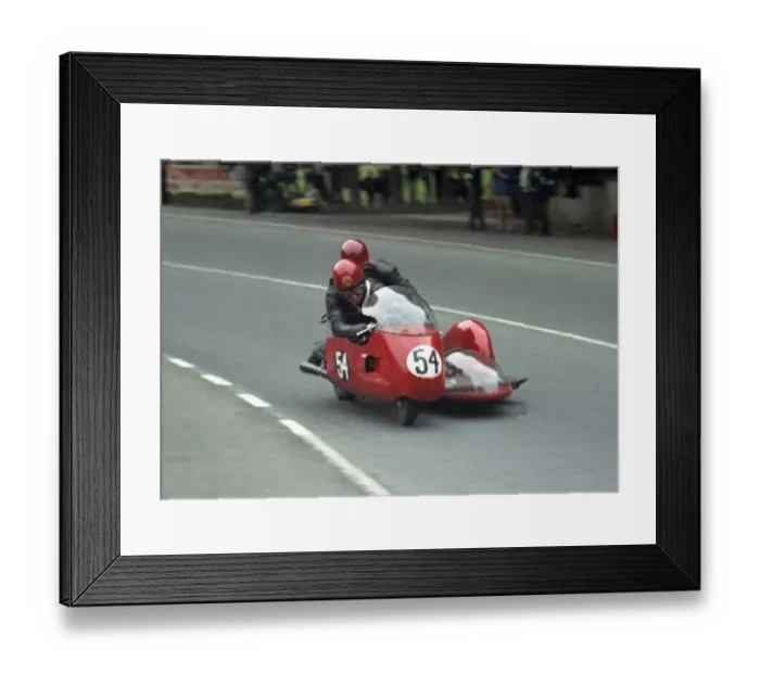Framed Print : Ken Graham & G J Sewell (Triumph) 1966 Sidecar TT Framed Print : Ken Graham & G J Sewell (Triumph) 1966 Sidecar TT