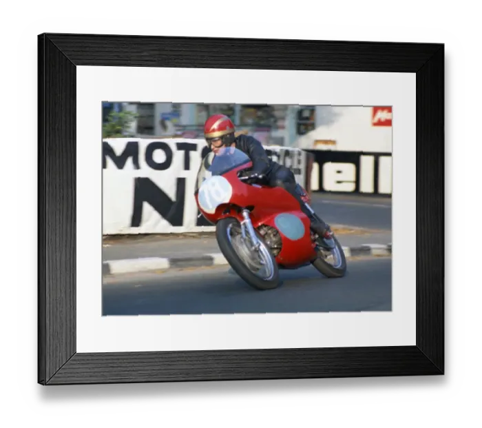 Framed Print : Tony Boyes (Aermacchi) 1968 Junior Manx Grand Prix