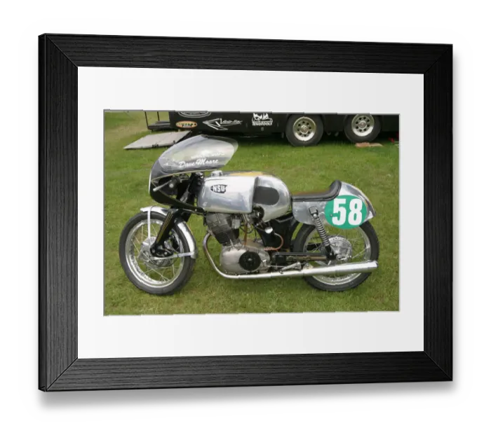 Framed Print : NSU Sportmax, ridden by Dave Moore in the 2005 Classic Lap Framed Print : NSU Sportmax, ridden by Dave Moore in the 2005 Classic Lap