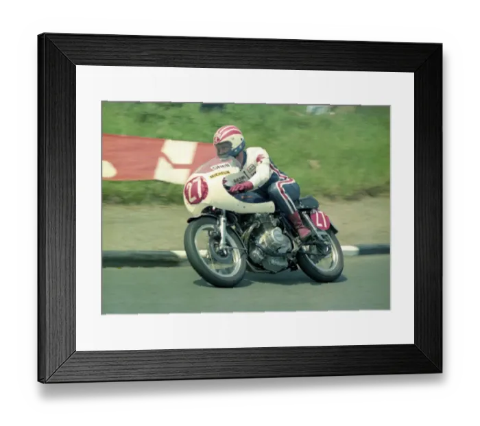 Framed Print : Kev Riley (Honda) 1976 Production TT Framed Print : Kev Riley (Honda) 1976 Production TT