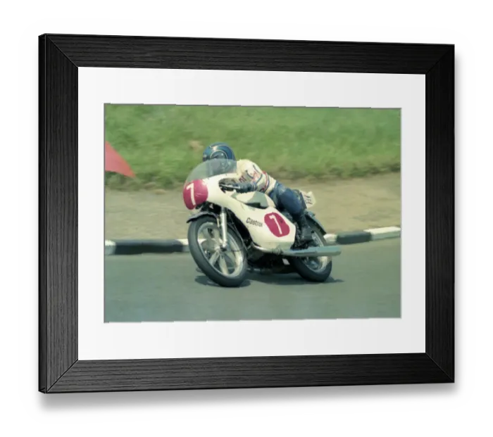 Framed Print : Dennis Trollope (Yamaha) 1976 Production TT